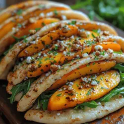 The Perfect Summer Delight – Peach Feta Arugula Pitas
