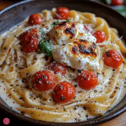 Creamy Burrata & Basil Pasta Delight: A Culinary Journey