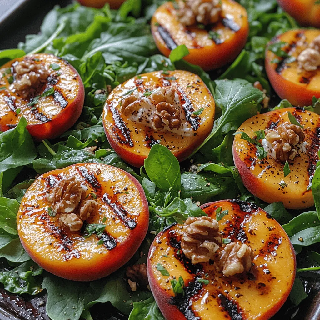 As the sun shines brighter and the days grow longer, summer brings with it an abundance of fresh produce, making it the perfect season for vibrant and refreshing salads. One dish that captures the essence of summer is the Grilled Peach and Burrata Salad. This delightful salad is not only visually stunning but also a celebration of sweet and savory flavors that harmonize beautifully on your palate. The juicy, caramelized peaches paired with the creamy burrata create a dish that is both indulgent and satisfying, making it an ideal choice for summer picnics, barbecues, or light weeknight dinners.