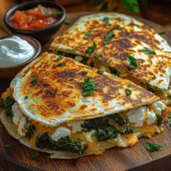 Spinach & Feta Fiesta Qesadillas: A Deliciously Nutritious Delight
