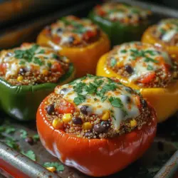 Are you searching for a vibrant, healthy meal that is not only delicious but also visually stunning? Look no further than Colorful Quinoa-Stuffed Bell Peppers. This dish is a feast for the eyes and the palate, featuring an array of colorful bell peppers stuffed with a savory, nutritious quinoa filling. It’s perfect for anyone looking to incorporate more plant-based meals into their diet or simply wanting to enjoy a wholesome, hearty dish that satisfies without weighing you down.