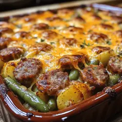 The Savory Sausage, Green Bean & Potato Casserole is a delightful dish that encapsulates the essence of comfort food. With its rich, hearty flavors and warmth, this casserole has become a staple at family gatherings, weekend meals, and potlucks. It brings people together, evoking memories of shared moments around the dining table. This dish balances protein, vegetables, and carbohydrates, making it not just satisfying but also nutritionally rounded.