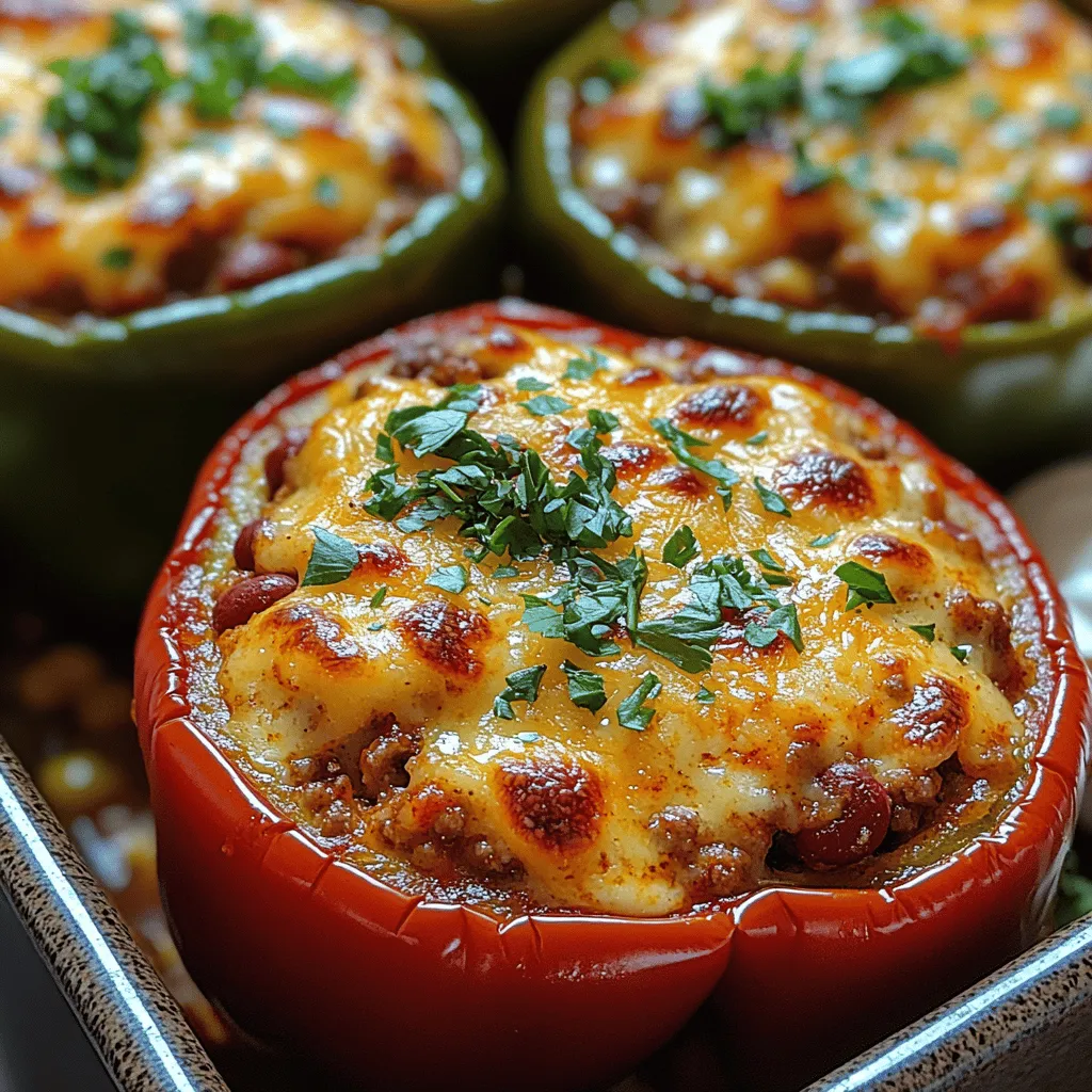 In the realm of comfort food, few dishes bring as much joy and satisfaction as the Spicy Delight Chili Cheese Stuffed Peppers. This vibrant and flavorful dish melds the bold tastes of chili, gooey cheese, and fresh vegetables into a delightful package that is both visually appealing and mouthwateringly delicious. Stuffed peppers have carved out a niche for themselves in various cuisines around the world, offering endless possibilities for customization based on personal preferences and ingredient availability. Whether you're looking for a hearty weeknight dinner, a fun party appetizer to impress guests, or a meal prep option that keeps well throughout the week, these stuffed peppers are sure to hit the spot.