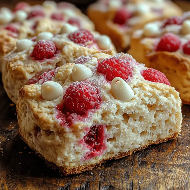 There's something undeniably comforting about the aroma of freshly baked scones wafting through your kitchen. These delightful pastries, with their crisp exterior and tender crumb, have a way of transforming any moment into a special occasion. Scones are incredibly versatile, perfect for serving at breakfast, a leisurely brunch, or paired with afternoon tea. In this article, we will explore the delightful Raspberry White Chocolate Bliss Scones, a treat that marries the tartness of fresh raspberries with the creamy sweetness of white chocolate. Whether you're an experienced baker or a novice in the kitchen, this recipe will guide you through crafting these delectable scones, making any gathering a little sweeter.