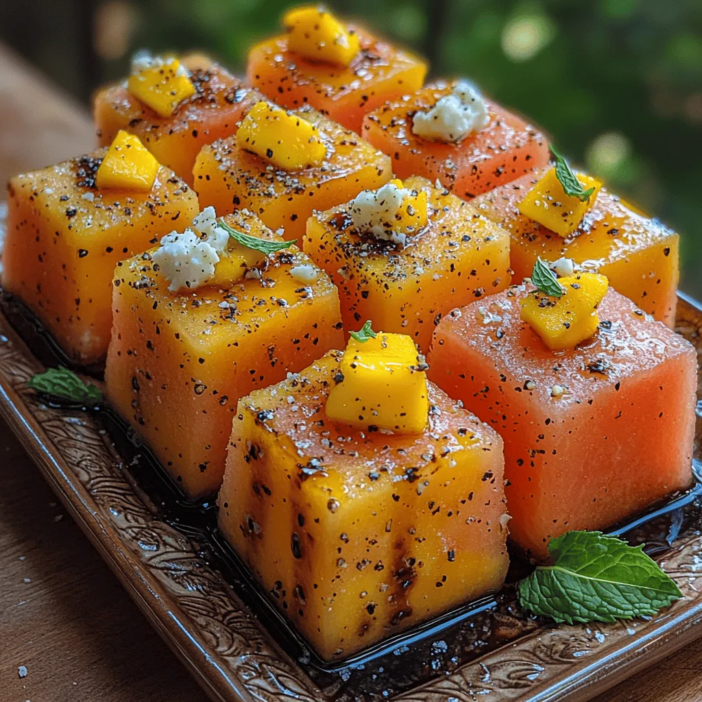 When the sun is shining and the temperatures rise, nothing beats a refreshing summer appetizer that tantalizes the taste buds and invigorates the senses. Enter Watermelon Mango Feta Bites—an exciting culinary creation that combines the best of summer’s bounty in a delightful package. This dish features a harmonious blend of juicy watermelon, sweet mango, and creamy feta cheese, creating a flavorful contrast that is as pleasing to the palate as it is to the eyes.