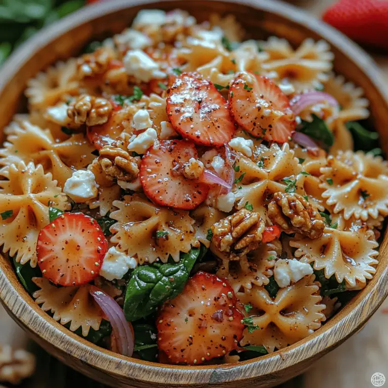 As the weather warms up and summer approaches, thoughts often turn to refreshing, light meals that are perfect for picnics and outdoor gatherings. Pasta salads have emerged as a popular choice during these sun-soaked days, providing a delightful combination of flavors and textures that can be easily adapted to suit various tastes. One standout option is the Strawberry Spinach Pasta Salad – a vibrant, flavorful dish that not only pleases the palate but also nourishes the body.
