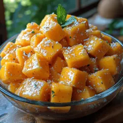 As the sun shines brightly and temperatures rise, there's nothing quite like indulging in a refreshing treat that transports you to a tropical paradise. Enter the Tropical Bliss Frozen Mango Coconut Cubes—an exquisite blend of sweet mangoes and creamy coconut that not only tantalizes your taste buds but also serves as a guilt-free snack option. This delightful recipe is the perfect solution for those hot summer days or whenever you crave a burst of tropical flavor.