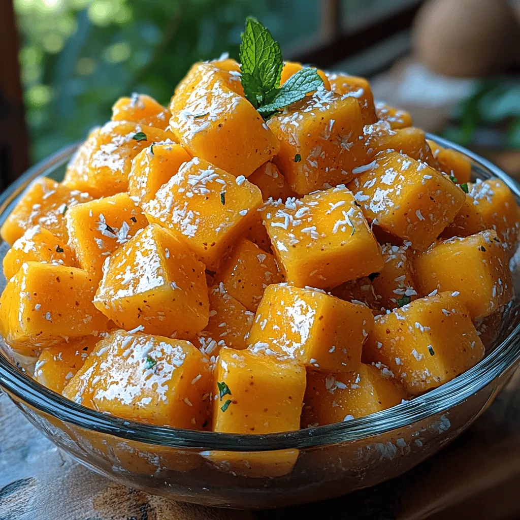Tropical Bliss Frozen Mango Coconut Cubes Recipe