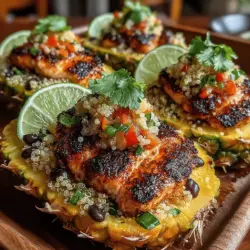 Grilled Chicken Pineapple Bowls