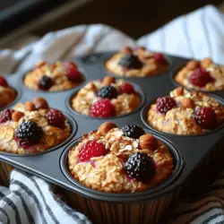 Energizing Berry Baked Oatmeal Cups