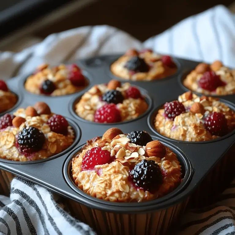 In recent years, oatmeal cups have surged in popularity as a convenient and nutritious breakfast option. These portable delights are not only easy to prepare but also packed with essential nutrients, making them a perfect choice for busy individuals and families alike. Among the myriad of oatmeal cup recipes, the Energizing Berry Baked Oatmeal Cups stand out for their vibrant flavors and health benefits. This delightful recipe combines the wholesomeness of oats with the natural sweetness of ripe bananas and the antioxidant-rich goodness of mixed berries, creating a breakfast that is both satisfying and energizing.