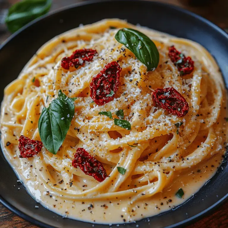 Pasta dishes have long held a beloved place in kitchens worldwide, known for their versatility and comforting appeal. From classic spaghetti Bolognese to rich carbonara, pasta offers endless possibilities that cater to a variety of tastes and dietary preferences. Among these delightful options is the Creamy Sun-Dried Tomato Alfredo Pasta, a dish that perfectly balances creamy richness with the tangy sweetness of sun-dried tomatoes. This recipe not only satisfies the palate but also brings a touch of elegance to your dinner table, making it a favorite for both casual weeknight meals and special occasions.