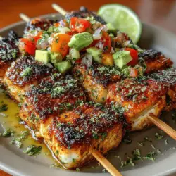 Zesty Lime Chicken Skewers with Fresh Salsa