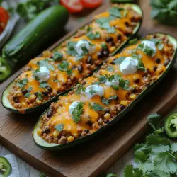 Crunchy Taco Zucchini Boats: A Wholesome Delight