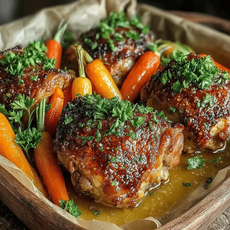 When it comes to roasting, the preparation of your vegetables is just as crucial as the main protein. For this recipe, carrots play a significant role not only in flavor but also in texture and presentation. Start by selecting fresh, vibrant carrots. It’s essential to wash them thoroughly to remove any dirt, and then peel them for a smoother finish. Cut them into uniform pieces—about 2 to 3 inches in length—ensuring they are roughly the same size for even cooking.