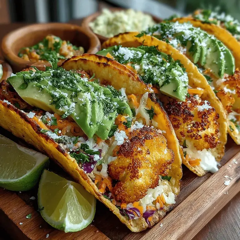 In recent years, there has been a remarkable shift towards plant-based meals, with more people recognizing the myriad benefits of incorporating vegetables into their diets. Not only are plant-based dishes often lower in calories and saturated fats, but they can also be packed with nutrients, making them an excellent choice for health-conscious eaters. One such dish that exemplifies this trend is the Golden Crispy Cauliflower Tacos. This recipe offers a flavorful and healthy alternative to traditional tacos, appealing to a wide array of palates.