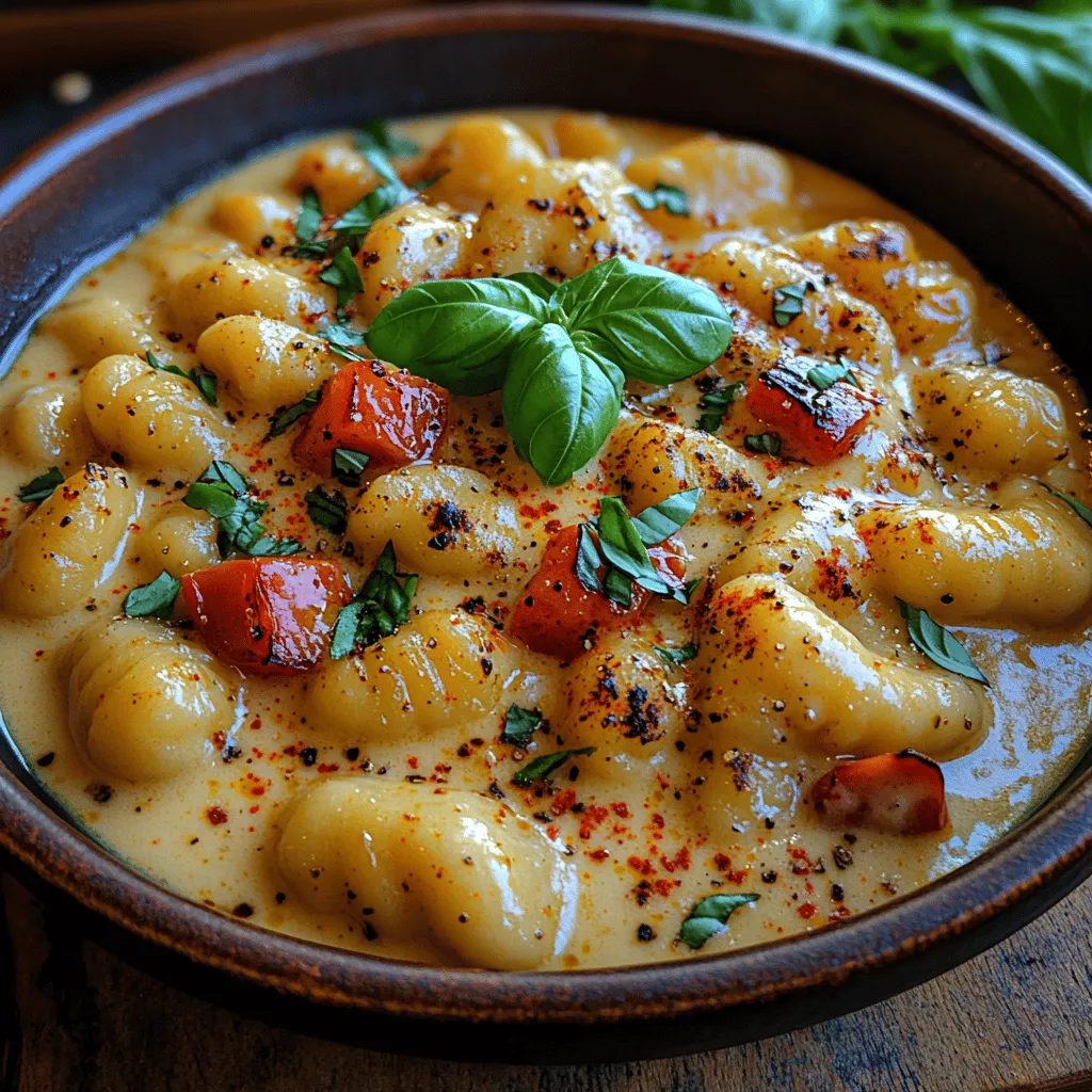 If you're seeking a dish that combines comfort, flavor, and a touch of gourmet flair, look no further than creamy roasted pepper gnocchi. This dish encapsulates the essence of Italian cooking with its harmonious blend of creamy, savory, and slightly spicy elements. Imagine tender, pillowy gnocchi enveloped in a luscious sauce made from sweet roasted red peppers, rich heavy cream, and a sprinkle of parmesan cheese. It’s a meal that is not only satisfying but also visually stunning, making it perfect for both everyday dinners and special occasions.