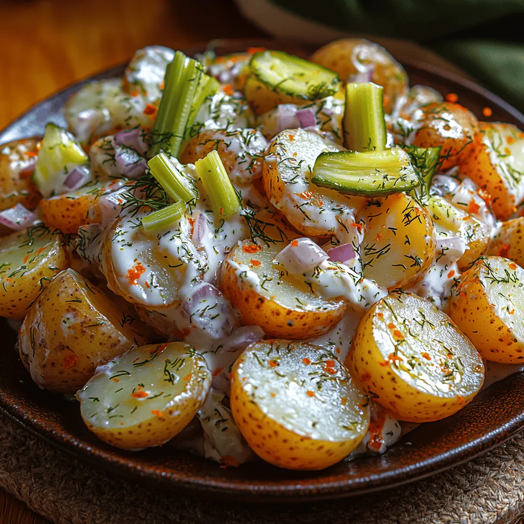 Once the potatoes have cooled and the dressing is ready, it's time to combine the ingredients. The art of gently folding ingredients is essential to achieving the perfect texture in your Dilly Delight Potato Salad. Begin by placing the cooled, diced potatoes into a large mixing bowl. Add in the diced eggs, chopped dill pickles, fresh dill, and green onions.
