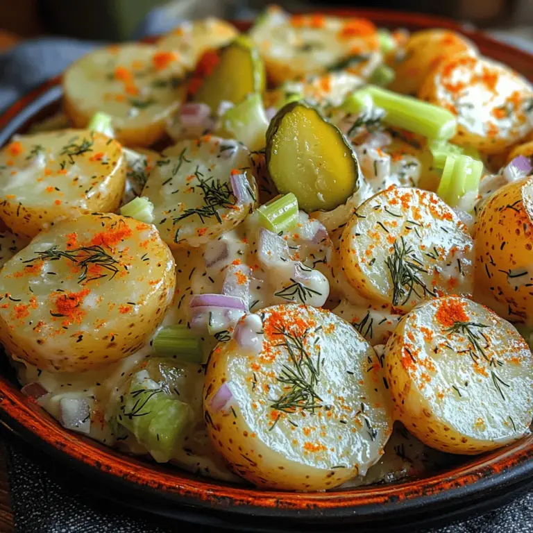 Once the potatoes have cooled and the dressing is ready, it's time to combine the ingredients. The art of gently folding ingredients is essential to achieving the perfect texture in your Dilly Delight Potato Salad. Begin by placing the cooled, diced potatoes into a large mixing bowl. Add in the diced eggs, chopped dill pickles, fresh dill, and green onions.