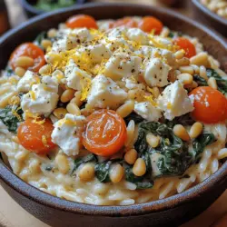 Creamy Feta Spinach Orzo Bowl: Step-by-Step Cooking Instructions and Serving Suggestions