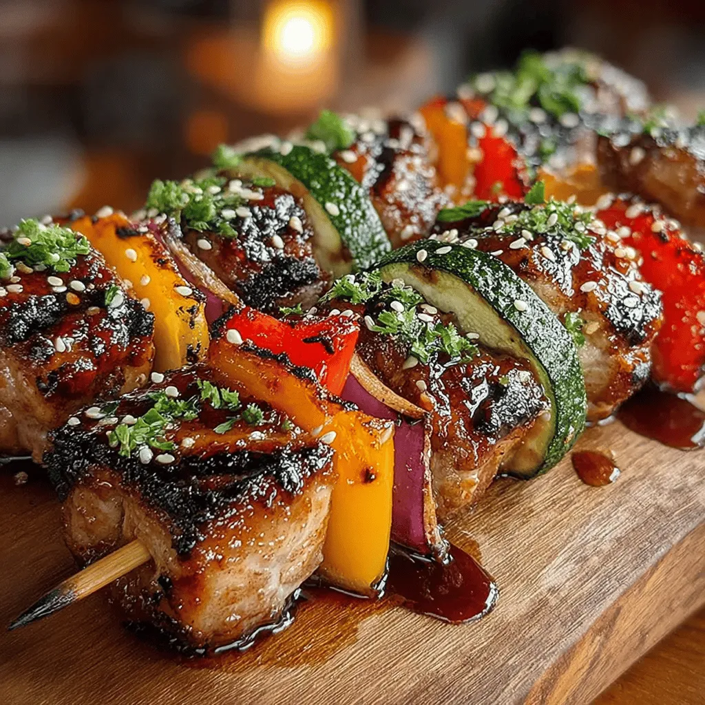As summer approaches, the allure of outdoor grilling becomes irresistible. Among the myriad of options for your next barbecue, Grilled Teriyaki Chicken Skewers stand out as a vibrant and delicious choice that brings joy to family gatherings and casual dining alike. This dish beautifully balances sweet and savory flavors, showcasing tender, juicy chicken marinated in a rich teriyaki sauce, complemented by an array of colorful vegetables. With its eye-catching presentation and mouth-watering aroma, it’s no wonder that teriyaki chicken skewers have earned a special place at the heart of summer festivities.