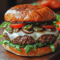 Savory Mushroom and Swiss Burgers: A Gourmet Twist on a Classic