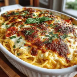 Creamy Roasted Red Pepper Spaghetti Bake: A Culinary Delight