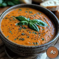 Creamy Tomato Basil Bliss: A Comforting Delight