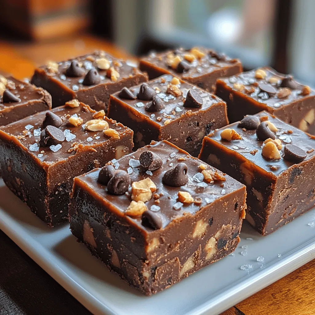 To begin crafting your <strong>Decadent Bliss Chocolate Peanut Fudge</strong>, the first step involves preparing your baking pan. This is crucial for ensuring that your fudge can be easily removed without any hassle. Line an 8-inch square baking pan with parchment paper, leaving some overhang on the sides. This allows you to lift the fudge out easily once it’s set. Parchment paper not only prevents sticking but also helps maintain the integrity of the fudge during slicing. For best results, you can lightly grease the parchment paper with a bit of coconut oil or cooking spray, enhancing the ease of removal.” /></p>
</p>
<h2>Preparing the Baking Pan</h2>
</p>
<p>To begin crafting your <strong>Decadent Bliss Chocolate Peanut Fudge</strong>, the first step involves preparing your baking pan. This is crucial for ensuring that your fudge can be easily removed without any hassle. Line an 8-inch square baking pan with parchment paper, leaving some overhang on the sides. This allows you to lift the fudge out easily once it’s set. Parchment paper not only prevents sticking but also helps maintain the integrity of the fudge during slicing. For best results, you can lightly grease the parchment paper with a bit of coconut oil or cooking spray, enhancing the ease of removal.</p>
</p>
<h2>Mixing the Base</h2>
</p>
<p>Next, it’s time to mix the base of your fudge. For a silky and creamy texture, it’s important to blend your ingredients thoroughly. Start by adding your nut butter to a mixing bowl—creamy peanut butter works wonderfully here. If you prefer a different nut butter, feel free to experiment with almond or cashew butter. Combine this with your sweetener, which could be maple syrup or agave, and a touch of vanilla extract.</p>
</p>
<p>Using a hand mixer or a stand mixer, blend these ingredients until they form a smooth mixture. If you prefer a denser fudge, you can use a spatula to mix by hand. The key is to ensure that there are no lumps, and everything is well incorporated. A smooth base not only enhances the texture of the fudge but also improves its overall flavor.</p>
</p>
<h2>Incorporating Chocolate Chips</h2>
</p>
<p>Once your base is well mixed, it’s time to fold in the chocolate chips. Using semi-sweet or dark chocolate chips, sprinkle them into the mixture and gently stir. To ensure even distribution, you can use a spatula to fold the chips into the mixture rather than stirring vigorously. This prevents the chocolate chips from breaking apart and allows for a delightful bite of chocolate in every piece of fudge.</p>
</p>
<p>If you prefer a more intense chocolate flavor, consider using mini chocolate chips. They will distribute evenly throughout the fudge, giving you that chocolatey goodness in each bite.</p>
</p>
<h2>Transferring to the Pan</h2>
</p>
<p>When your mixture is ready, transfer it to the prepared baking pan. To achieve an even finish, use the back of a spatula to smooth the top. Start in the center and work your way outwards, applying gentle pressure to spread the mixture evenly across the pan. This step is essential for achieving uniform thickness, which ensures even slicing later on.</p>
</p>
<p>After smoothing the top, you can give the pan a gentle tap on the counter. This helps to eliminate any air bubbles that may be trapped in the fudge, resulting in a denser and creamier texture.</p>
</p>
<h2>Adding Toppings</h2>
</p>
<p>Now comes the fun part—adding toppings! While your fudge is delicious on its own, a few creative toppings can elevate it to the next level. Consider sprinkling chopped nuts, such as pecans or walnuts, on top for added crunch. You can also add a handful of shredded coconut or a sprinkle of sea salt to enhance the flavor profile.</p>
</p>
<p>For those looking to add a touch of sweetness, consider drizzling melted dark chocolate over the top. Alternatively, for a fruity twist, add dried cranberries or cherries. Get creative and personalize your fudge to suit your taste preferences.</p>
</p>
<h2>Chilling and Setting</h2>
</p>
<p>To achieve the perfect consistency, refrigerate your fudge for at least 2-3 hours. This chilling period is crucial as it allows the fudge to set properly, making it easier to slice. Cover the pan with plastic wrap or another layer of parchment paper to prevent moisture from getting in.</p>
</p>
<p>Once chilled, you should be able to press the fudge lightly with your finger, and it should hold its shape without being sticky. If you’re in a hurry, you can also place it in the freezer for about 30 minutes, but be careful not to freeze it completely, as that could change the texture.</p>
</p>
<h2>Slicing and Serving</h2>
</p>
<p>After the fudge has set, it’s time to slice and serve! Using the parchment paper overhang, carefully lift the fudge out of the pan and place it on a cutting board. With a sharp knife, cut it into squares or rectangles, depending on your preference. For clean cuts, wipe the knife with a damp cloth between slices to avoid sticking.</p>
</p>
<p>For presentation, consider placing the fudge squares on a decorative platter or wrapping them individually in parchment paper tied with a ribbon for gifting. This not only makes for an attractive presentation but also adds a personal touch for friends and family.</p>
</p>
<h2>Nutritional Information and Health Benefits</h2>
</p>
<p>When indulging in <strong>Decadent Bliss Chocolate Peanut Fudge</strong>, it’s important to consider its nutritional content. Each square of fudge typically contains around 100 calories, with a good balance of healthy fats, protein, and natural sugars. This is significantly lower in calories and sugar compared to traditional chocolate fudge, which can often pack over 150 calories and a higher sugar content per piece.</p>
</p>
<p>The use of ingredients like nut butter provides healthy fats that are essential for energy and satiety. These fats help keep you full longer, making it easier to enjoy fudge without overindulging. The natural sweetness from maple syrup or agave offers a guilt-free way to satisfy your sweet tooth without the crash that often accompanies refined sugars.</p>
</p>
<h2>Creative Variations of Guilt-Free Fudge</h2>
</p>
<p>One of the best aspects of this fudge recipe is its versatility. Feel free to experiment with different nut butters to create your own unique flavors. Cashew butter offers a subtle sweetness, while sunflower seed butter can provide a nut-free alternative that’s just as delicious.</p>
</p>
<p>For those looking to boost the nutritional profile, consider incorporating superfoods like chia seeds or hemp seeds into the mixture. These ingredients not only add texture but also increase the fiber and protein content of your fudge.</p>
</p>
<p>When it comes to toppings, the options are endless. For a tropical twist, try adding dried mango or coconut flakes. Spices like cinnamon or nutmeg can also add an unexpected flavor dimension that pairs beautifully with chocolate.</p>
</p>
<h2>Storing and Serving Suggestions</h2>
</p>
<p>To maintain the freshness of your fudge, store it in an airtight container in the refrigerator. This will keep it firm and flavorful for up to two weeks. If you want to store it for longer, consider freezing individual squares. Wrap them in parchment paper and place them in a freezer-safe container. When you’re ready to enjoy, simply let them thaw at room temperature.</p>
</p>
<p>When serving your fudge, consider pairing it with fresh fruits like strawberries or bananas for a refreshing contrast. You can also incorporate it into other desserts, such as crumbling it over yogurt or adding it as a topping for smoothies. Its rich flavor and creamy texture make it an excellent addition to various sweet treats.</p>
</p>
<h2>Conclusion</h2>
</p>
<p>Creating <strong>Decadent Bliss Chocolate Peanut Fudge</strong> is not only a delightful culinary adventure but also a satisfying way to indulge in a guilt-free treat. The blend of creamy nut butter and rich chocolate creates a decadent experience that satisfies cravings without derailing your health goals.</p>
</p>
<p>As you experiment with various flavors and toppings, this fudge can easily become a staple in your healthy treat repertoire. Embrace the joy of making this fudge, sharing it with loved ones, and exploring the endless creative possibilities it offers. Enjoy your guilt-free indulgence, knowing that you’re treating yourself to something both delicious and nutritious.</p>
</div>
