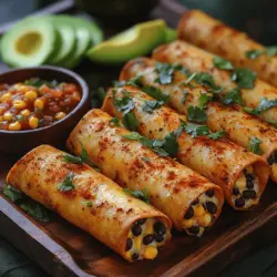 Taquitos are a beloved staple in Mexican cuisine, known for their crispy exterior and savory fillings. These rolled tortillas, often filled with meats, beans, or cheese, have become a popular choice for both casual snacking and more elaborate meals. Their versatility makes them suitable for various occasions, from game day gatherings to family dinner nights. As culinary enthusiasts seek healthier options, vegetarian alternatives have gained traction, leading to the creation of dishes like Crunchy Fiesta Black Bean Taquitos.