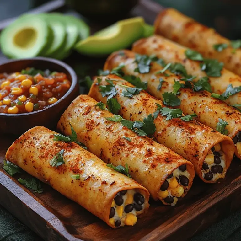 Taquitos are a beloved staple in Mexican cuisine, known for their crispy exterior and savory fillings. These rolled tortillas, often filled with meats, beans, or cheese, have become a popular choice for both casual snacking and more elaborate meals. Their versatility makes them suitable for various occasions, from game day gatherings to family dinner nights. As culinary enthusiasts seek healthier options, vegetarian alternatives have gained traction, leading to the creation of dishes like Crunchy Fiesta Black Bean Taquitos.