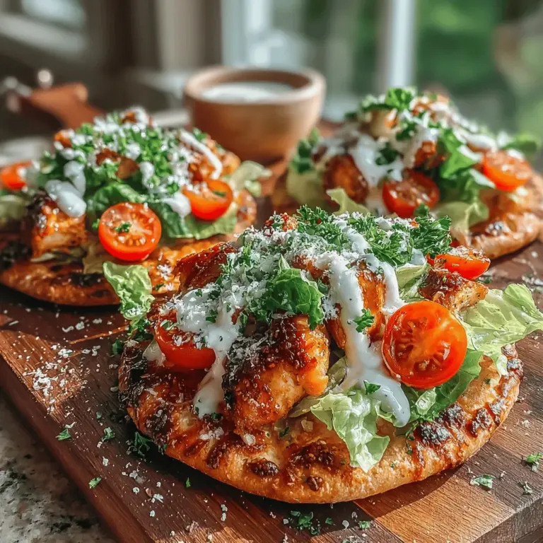 The culinary world is rich with innovative recipes that breathe new life into classic dishes. One such creation is the Crispy Garlic Chicken Caesar Pita Pizza, a delightful fusion that marries the fresh, zesty notes of a traditional Caesar salad with the comforting, cheesy goodness of pizza. This easy-to-make dish is perfect for busy weeknights, casual gatherings, or whenever you crave something delicious yet simple to prepare.