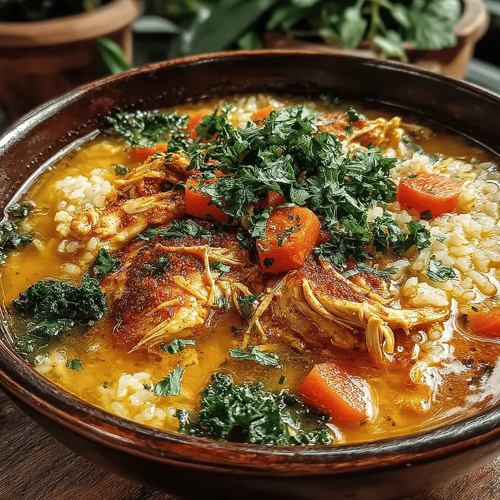 To achieve a deeper, more robust flavor in your Golden Turmeric Chicken Rice Soup, toasting your spices is a crucial step. Begin by preheating your skillet over medium heat. Once it's hot, add your ground turmeric, cumin, coriander, and any other spices you've chosen. Toast them for about 2-3 minutes, stirring constantly to prevent burning. You'll know the spices are ready when they release their aromatic scents, which will fill your kitchen and elevate the overall flavor of the soup. This simple technique enhances the natural oils in the spices, intensifying their warmth and richness in your dish.