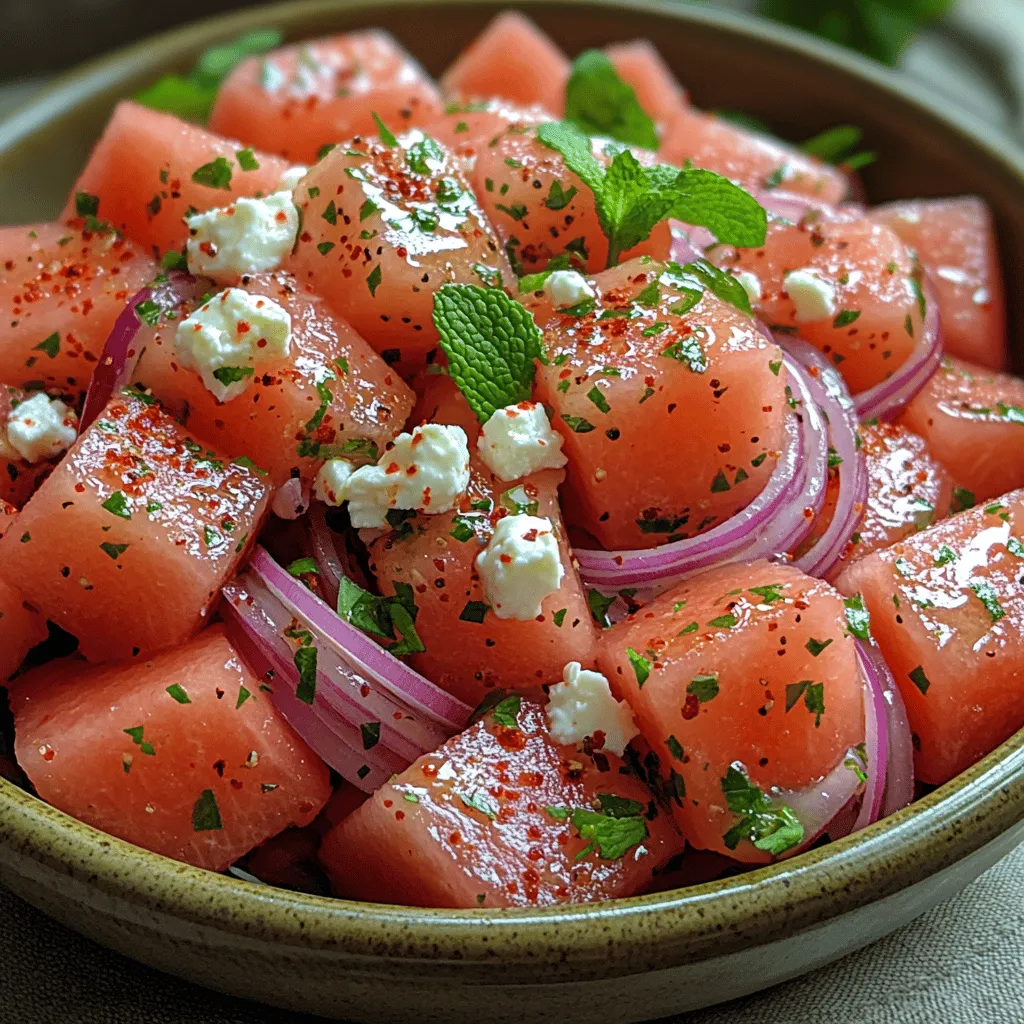 As the temperatures rise and the sun shines brightly, there’s nothing quite like a refreshing salad to cool you down and awaken your senses. The Zesty Feta Watermelon Salad is a vibrant medley of flavors and textures that perfectly embodies the spirit of summer. This dish is not only a feast for the eyes but also a deliciously light option for gatherings, picnics, or a simple meal on a hot day. The delightful combination of sweet watermelon, creamy feta cheese, and zesty lime creates a harmony that is both invigorating and satisfying.