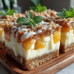 As the sun shines bright and the air warms up, the craving for refreshing desserts becomes almost irresistible. Among the myriad of summer treats, few can compete with the delightful Peachy Bliss Chilled Dessert Bars. These bars encapsulate the very essence of summer, combining the natural sweetness of ripe peaches with a creamy, dreamy filling that melts in your mouth. Nestled atop a buttery graham cracker crust, these no-bake dessert bars are not just a feast for the taste buds; they also offer a visually stunning presentation that makes them perfect for any occasion.