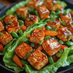 Crispy Baked Tofu Stir-Fry Wraps
