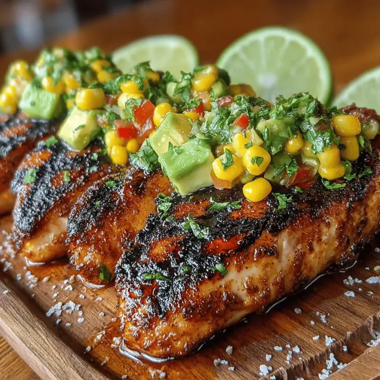 When it comes to cooking, few dishes can evoke the same excitement and satisfaction as a perfectly grilled chicken adorned with vibrant accompaniments. "Smoky Delight: Smoked Paprika Chicken with Avocado Corn Salsa" is one such dish that manages to charm both the palate and the eye, offering a delightful balance of smoky, savory flavors paired with fresh, colorful ingredients. This recipe stands out for its ability to elevate simple chicken breasts into a culinary experience that is not only mouthwatering but also visually appealing.