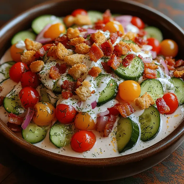 Achieving a flavorful salad hinges significantly on how well the dressing adheres to the vegetables. The creamy ranch dressing used in the Crunchy Ranch Cucumber Salad is a perfect choice because its texture allows it to cling to the crisp cucumbers and other ingredients. This adherence is enhanced by the addition of sour cream or Greek yogurt, which brings a thickness that coats the vegetables evenly.
