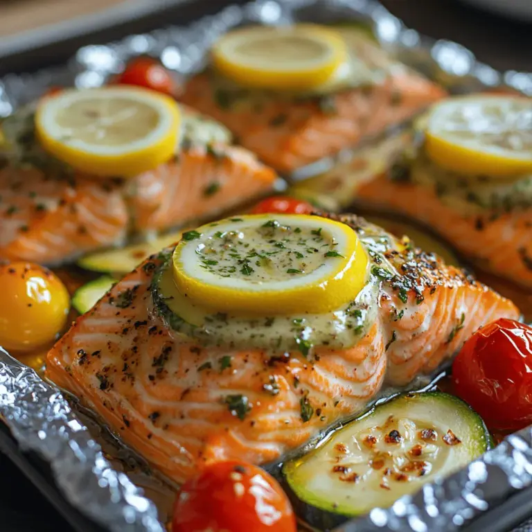 When preparing Herb Garlic Butter Salmon Foil, balancing the vegetable-to-salmon ratio is essential for creating a complete, nutritious meal. A good rule of thumb is to include approximately one cup of vegetables for every fillet of salmon. This not only enhances the flavor profile but also provides complementary textures and nutrients.