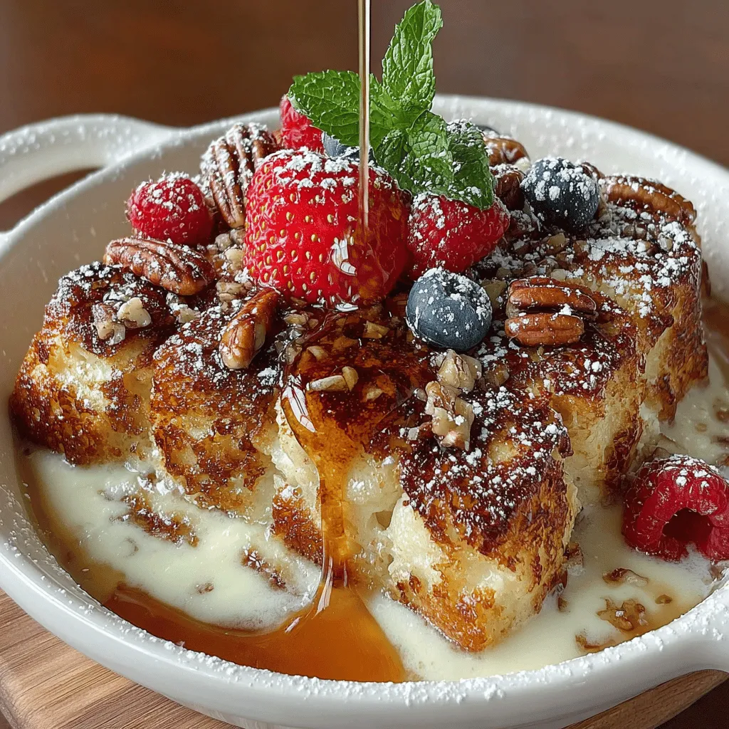If you are in search of a breakfast dish that captures the essence of comfort and indulgence, look no further than the Heavenly Baked French Toast Casserole with Maple Drizzle. This delightful recipe marries the classic flavors of traditional French toast with the convenience and ease of a casserole, making it a perfect choice for busy mornings, family gatherings, or leisurely brunches. With its golden-brown exterior and a rich, custard-like interior, this dish is sure to impress both family and friends alike.