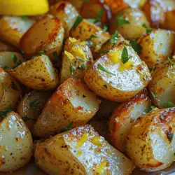 Zesty Crispy Lemon Garlic Potatoes