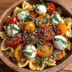 Mediterranean Bliss Caprese Pasta Salad