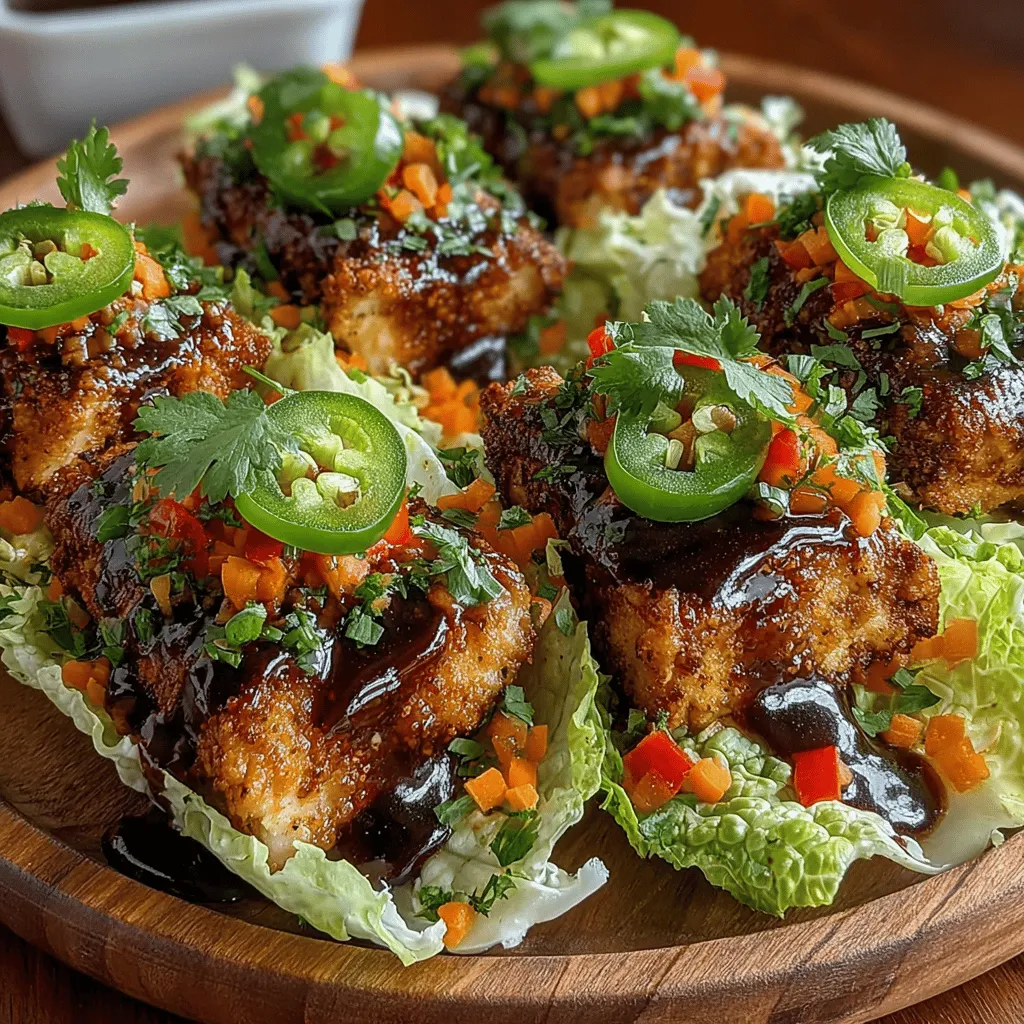 Welcome to a culinary adventure that takes traditional flavors and gives them a modern twist with our Savory Chicken Lettuce Wraps with Blueberry Glaze. This innovative dish pairs the tender, savory notes of seasoned chicken with a delightful sweet and tangy blueberry glaze, all enveloped in the crispness of fresh lettuce leaves. Whether you’re looking for a light yet satisfying meal or a show-stopping appetizer for your next gathering, these wraps are sure to impress.