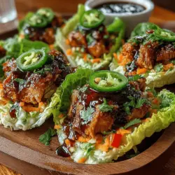 Welcome to a culinary adventure that takes traditional flavors and gives them a modern twist with our Savory Chicken Lettuce Wraps with Blueberry Glaze. This innovative dish pairs the tender, savory notes of seasoned chicken with a delightful sweet and tangy blueberry glaze, all enveloped in the crispness of fresh lettuce leaves. Whether you’re looking for a light yet satisfying meal or a show-stopping appetizer for your next gathering, these wraps are sure to impress.
