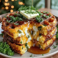 Cheddar Jalapeño Cornbread Waffles: A Flavorful Twist on a Classic