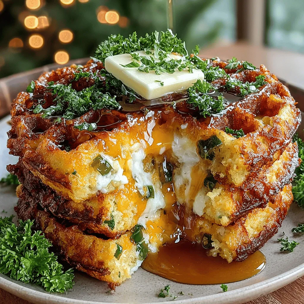 Cheddar Jalapeño Cornbread Waffles: A Flavorful Twist on a Classic