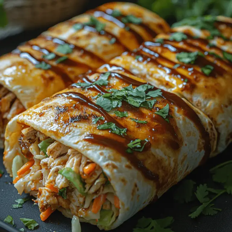 In the hustle and bustle of everyday life, finding a meal that is both satisfying and quick to prepare can often feel like a daunting task. Enter Smoky BBQ Chicken Wraps, a delightful dish that combines convenience with flavor, making it an ideal choice for busy families and BBQ enthusiasts alike. This recipe marries tender chicken with tangy BBQ sauce, all wrapped up in a soft tortilla, and complemented by crunchy coleslaw. Whether you're looking for a hearty lunch, a simple dinner, or a fun appetizer for your next gathering, these wraps are sure to impress.