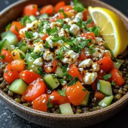 Mediterranean Lentil Delight Bowl: A Flavorful and Nutritious Meal