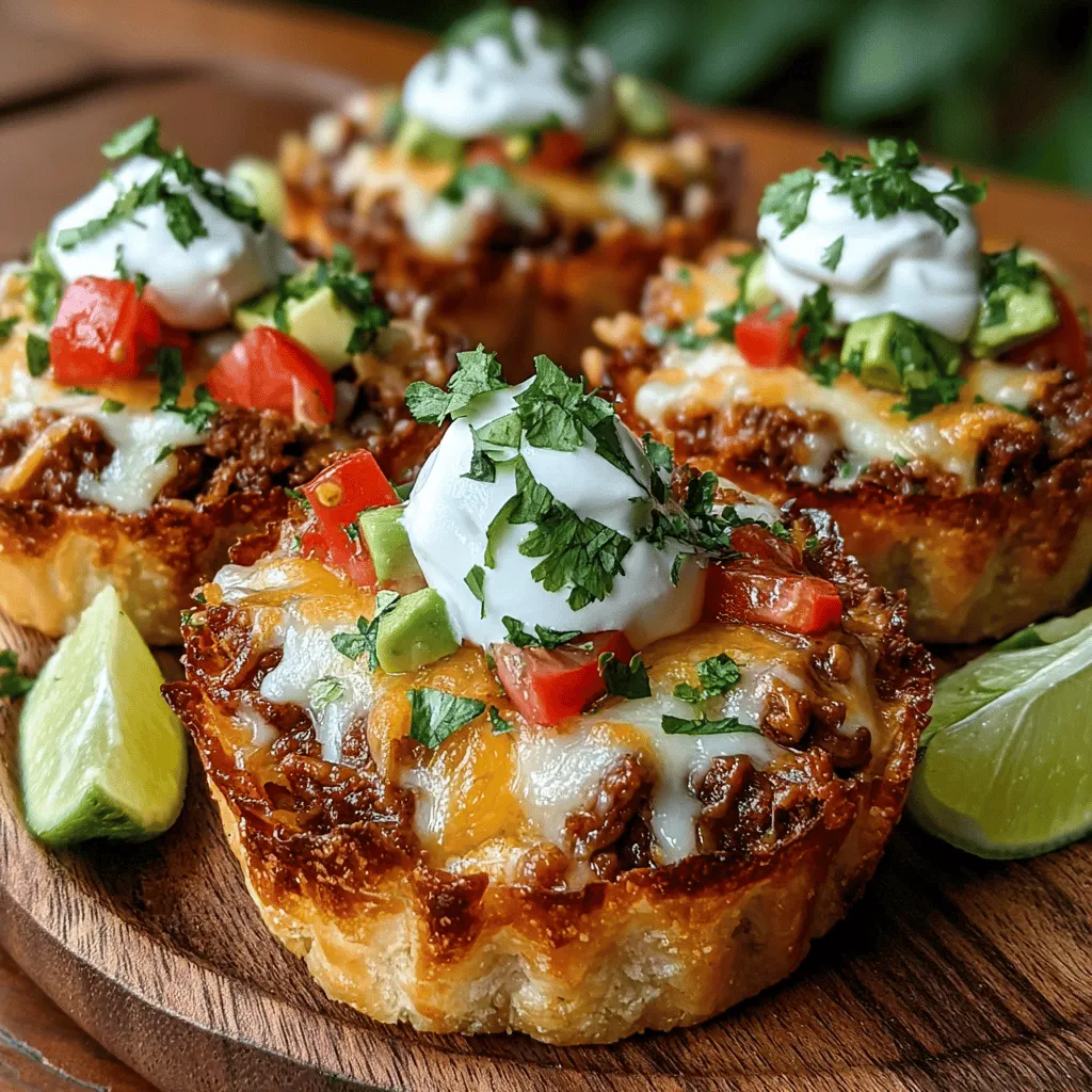Delightful and bursting with flavor, Mini Chicken Taco Cups are the perfect blend of convenience and taste. These bite-sized appetizers are designed to impress, combining seasoned ground chicken, melty cheese, and fresh toppings all nestled within crispy phyllo pastry cups. Whether you’re hosting a party, preparing for a game night, or simply seeking a fun and delicious dish for a casual family dinner, these mini taco cups are sure to become a favorite in your culinary repertoire.