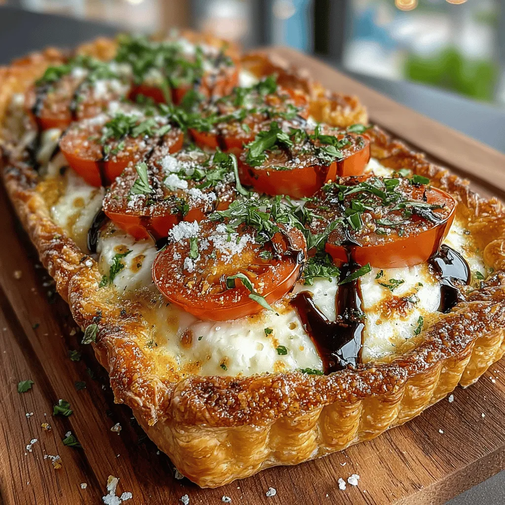 The Tomato Basil Tart is a delightful culinary creation that harmonizes the vibrant flavors of fresh ingredients into a single, savory dish. This tart, with its flaky puff pastry, juicy ripe tomatoes, and aromatic basil, is not only visually appealing but also versatile enough for any occasion. Whether served as a stunning appetizer at a summer gathering or as a light dinner alongside a crisp salad, the Tomato Basil Tart embodies a celebration of seasonal produce.